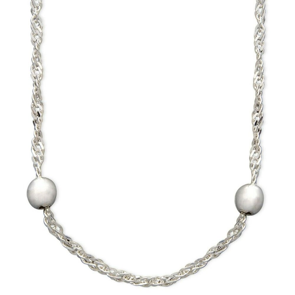Giani Bernini‎ Sterling Silver Necklace 20" Singapore Bead Chain - Italy